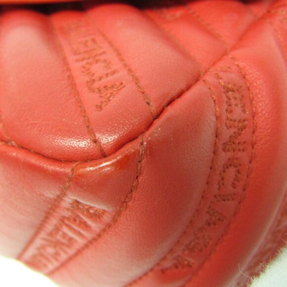BALENCIAGA Red Leather Shoulder Bag - Picture 8 of 16